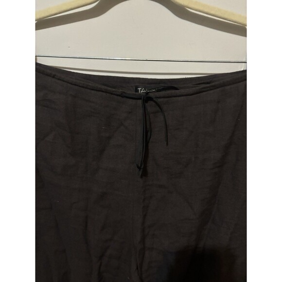 Vintage Beaded Brown Linen Tahari Pants Size 34” Waist - Picture 2 of 3